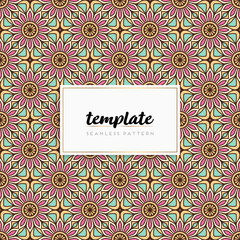 Colorful mandala seamless pattern vector