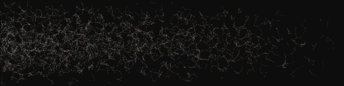 Network Mesh Random Procedural Art background illustration