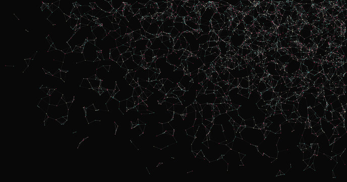 Network Mesh Random Procedural Art background illustration