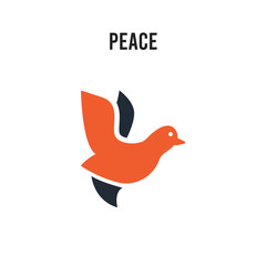 Peace vector icon on white background. Red and black colored Peace icon. Simple element illustration sign symbol EPS
