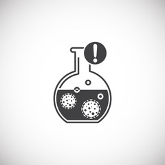Coronavirus related icon on background for graphic and web design. Creative illustration concept symbol for web or mobile app