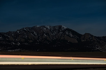 Boulder Flatirons, Chautauqua, at Night