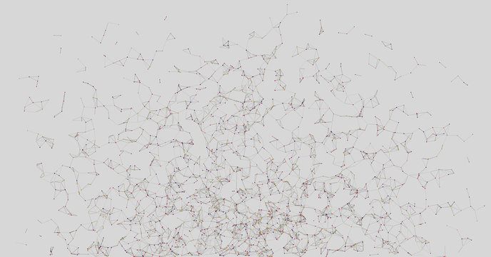 Network Mesh Random Procedural Art background illustration