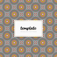 Colorful mandala seamless pattern vector