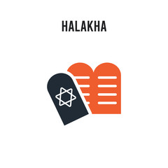 Halakha vector icon on white background. Red and black colored Halakha icon. Simple element illustration sign symbol EPS