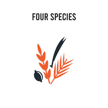 Four Species vector icon on white background. Red and black colored Four Species icon. Simple element illustration sign symbol EPS
