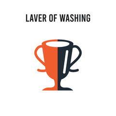 Laver of Washing vector icon on white background. Red and black colored Laver of Washing icon. Simple element illustration sign symbol EPS
