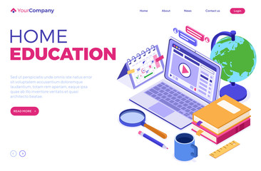 Online distance education from home