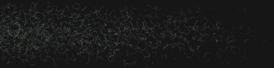 Network Mesh Random Procedural Art background illustration