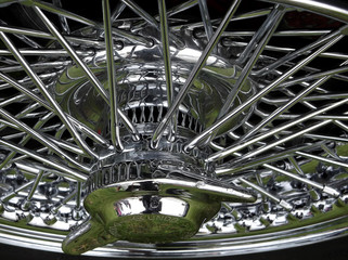 chrome spoked wheel