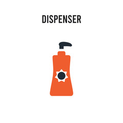 Dispenser vector icon on white background. Red and black colored Dispenser icon. Simple element illustration sign symbol EPS