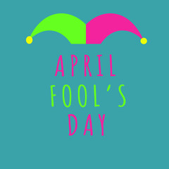 April fool greetings. Fools day illustration. 1st april concept design with typography .	