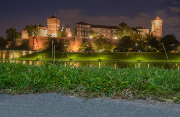 Wawel Royal Castle In Krakow, Poland. The castle was built at the behest of King Casimir III the...
