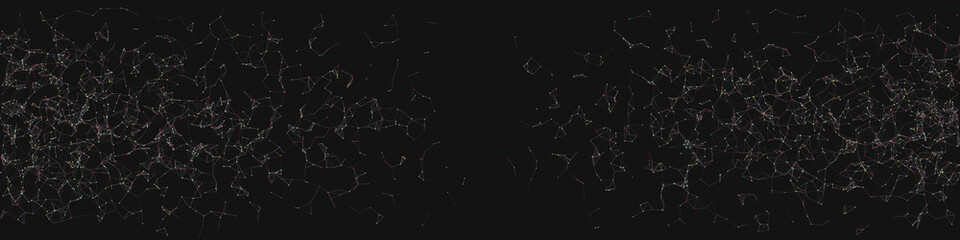 Network Mesh Random Procedural Art background illustration
