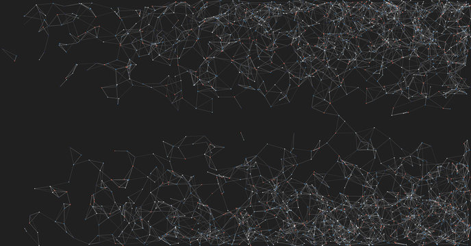 Network Mesh Random Procedural Art background illustration