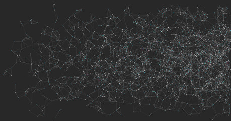 Network Mesh Random Procedural Art background illustration