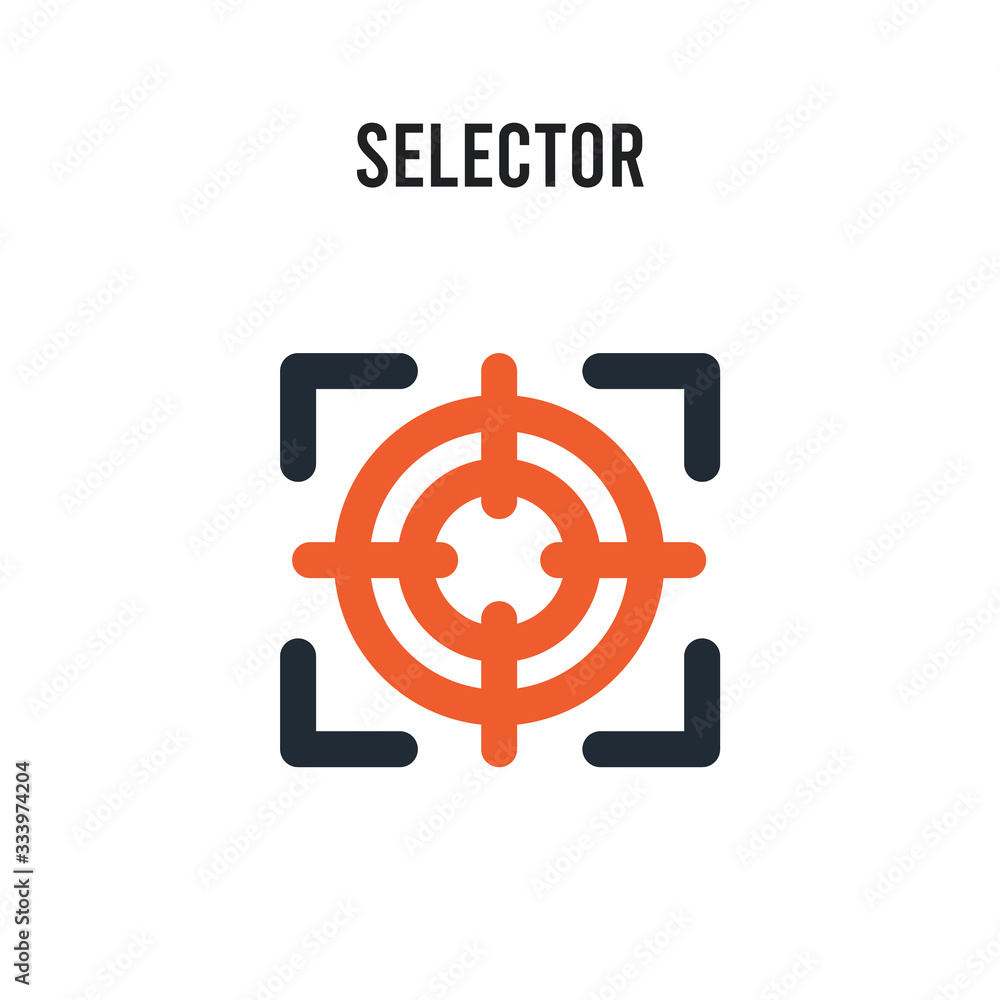 Poster selector vector icon on white background. red and black colored selector icon. simple element illust