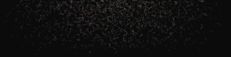 Network Mesh Random Procedural Art background illustration