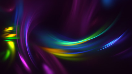 3D rendering abstract colorful fractal light background