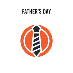 Father's day vector icon on white background. Red and black colored Father's day icon. Simple element illustration sign symbol EPS