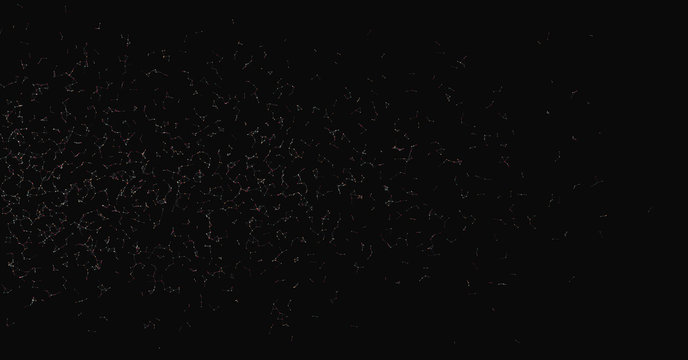 Network Mesh Random Procedural Art background illustration