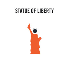 Statue of liberty vector icon on white background. Red and black colored Statue of liberty icon. Simple element illustration sign symbol EPS