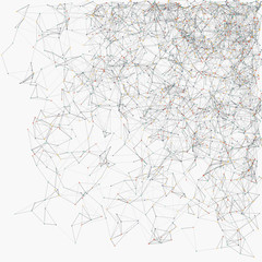 Network Mesh Random Procedural Art background illustration