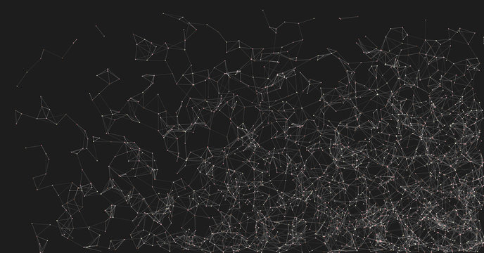 Network Mesh Random Procedural Art background illustration