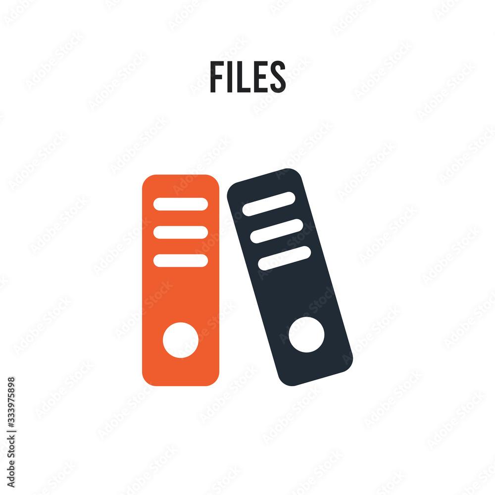 Poster files vector icon on white background. red and black colored files icon. simple element illustration