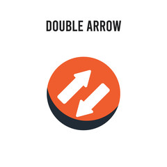 Double arrow vector icon on white background. Red and black colored Double arrow icon. Simple element illustration sign symbol EPS