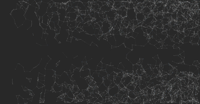Network Mesh Random Procedural Art background illustration