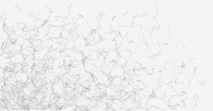 Network Mesh Random Procedural Art background illustration