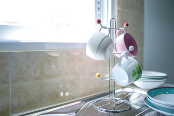 Decorative Kitchen Countertop Mug Rack Holder Stand for Hanging Coffee Mugs Tea Cup