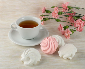 White Meringue Cookies Made from Whipped Egg Whites