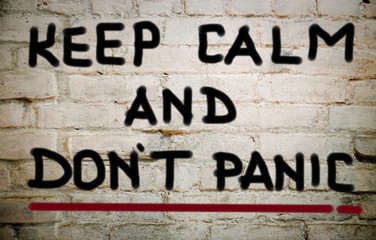 Keep calm and don’t panic on wall