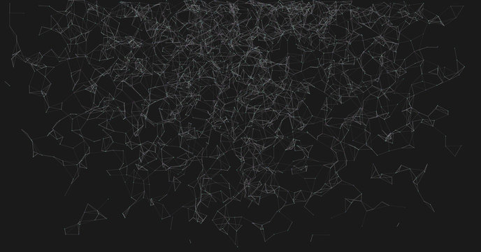 Network Mesh Random Procedural Art background illustration