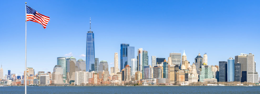 Lower Manhattan panorama new york