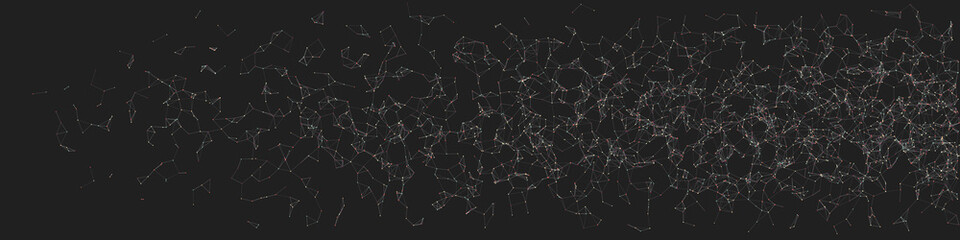 Network Mesh Random Procedural Art background illustration
