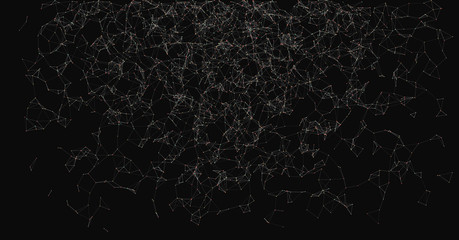Network Mesh Random Procedural Art background illustration