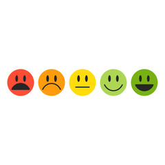 Icons, emoticons for rating or review. Feedback rate of satisfaction. Level