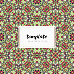 Colorful mandala seamless pattern vector