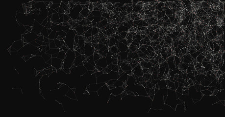Network Mesh Random Procedural Art background illustration