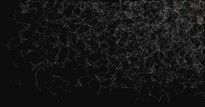 Network Mesh Random Procedural Art background illustration