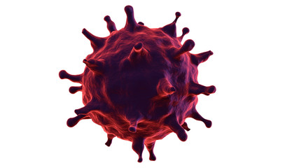 Covid-19 virus molecular on white background 3d rendering illustration