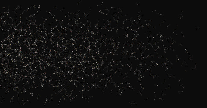 Network Mesh Random Procedural Art background illustration
