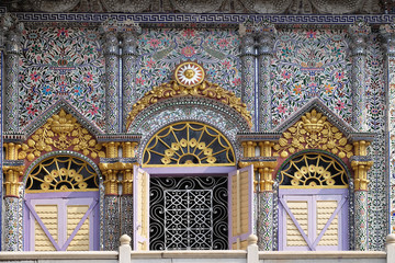 Obraz premium Jain Temple (also called Parshwanath Temple) at Badridas Temple Street in Kolkata, West Bengal, India