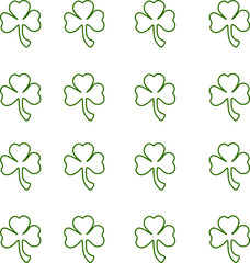 Cover leaf illustartion . Symbol of St Patrick's Day Irish lucky shamrock background.