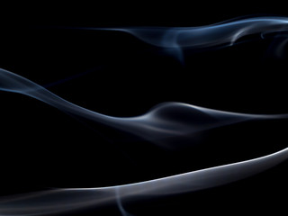 Cigarette smoke on black background, macro shot
