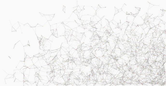 Network Mesh Random Procedural Art background illustration