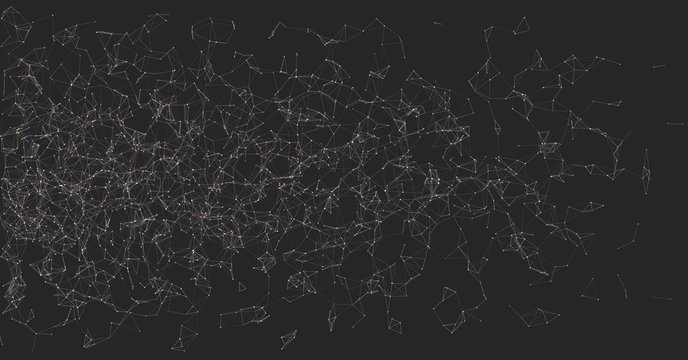 Network Mesh Random Procedural Art background illustration